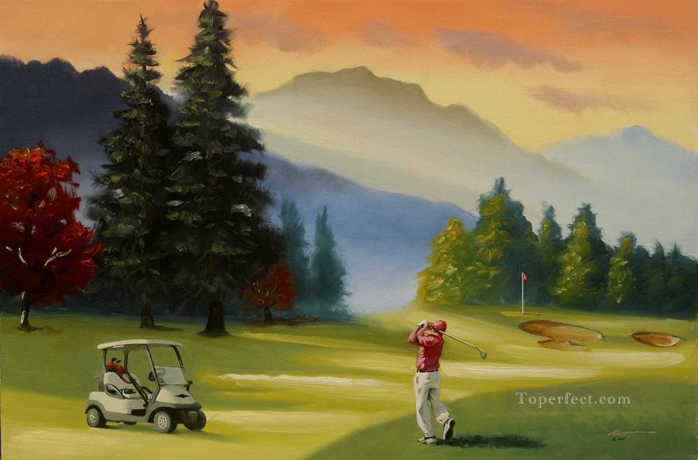 golf course 06 impressionist Oil Paintings